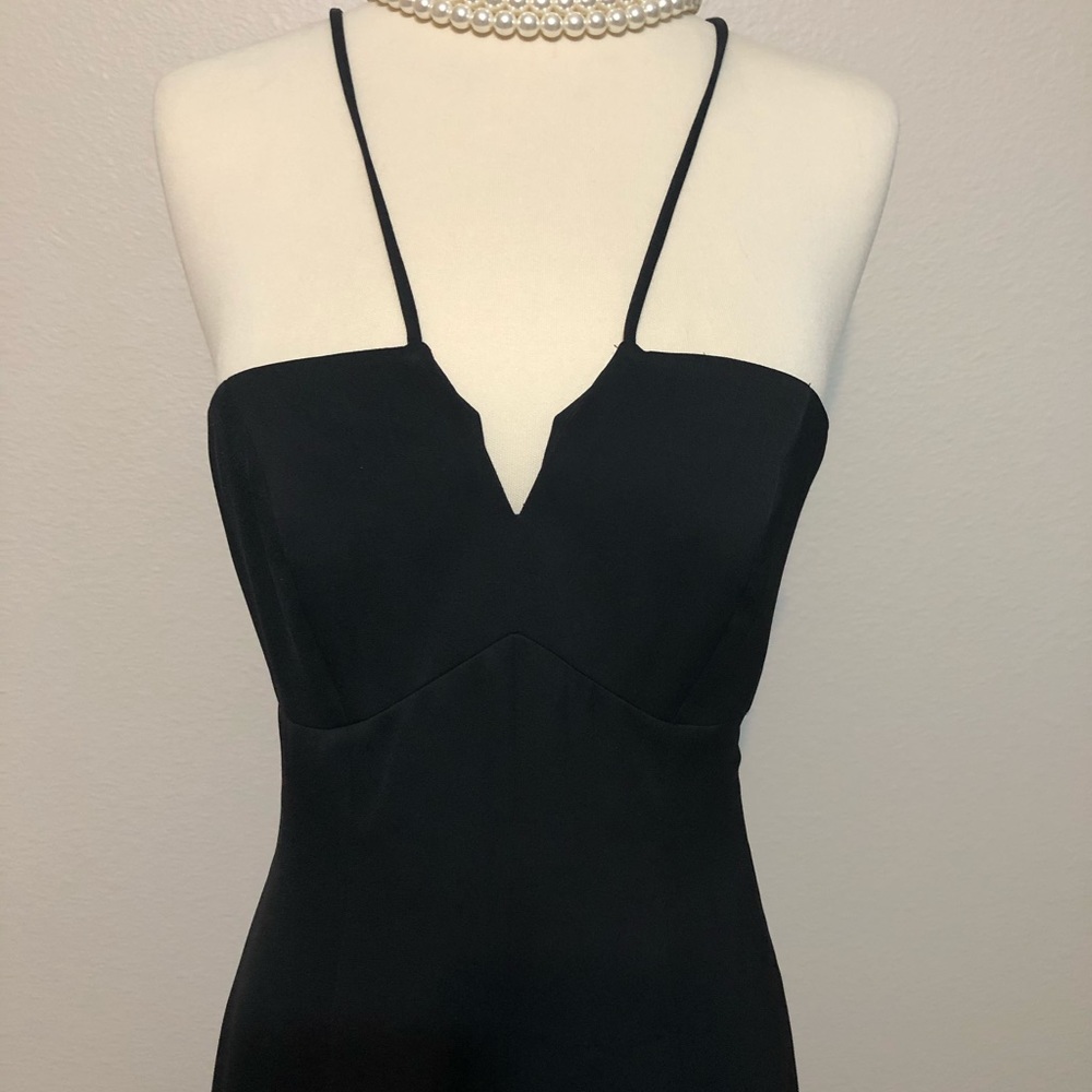 Sexy Long Black Spaghetti Dress from CACHE’ turn heads with this elegant dress.